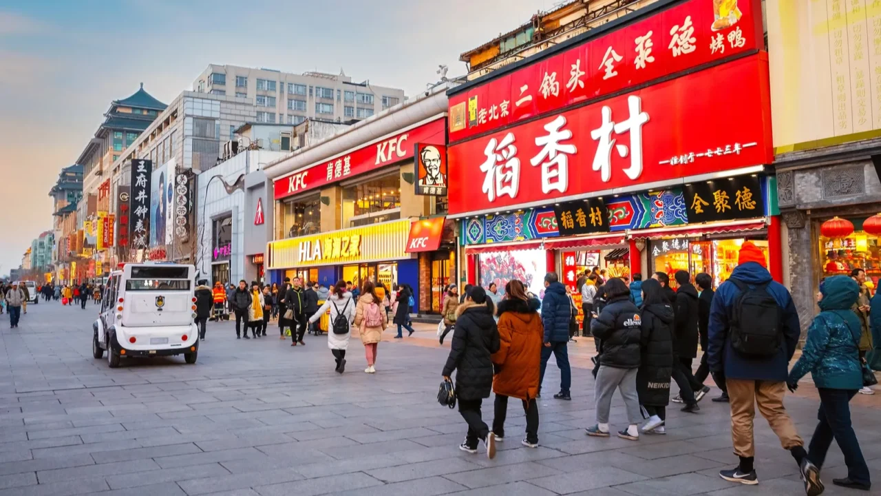 beijing china  jan 9 2020 wangfujing is a shopping
