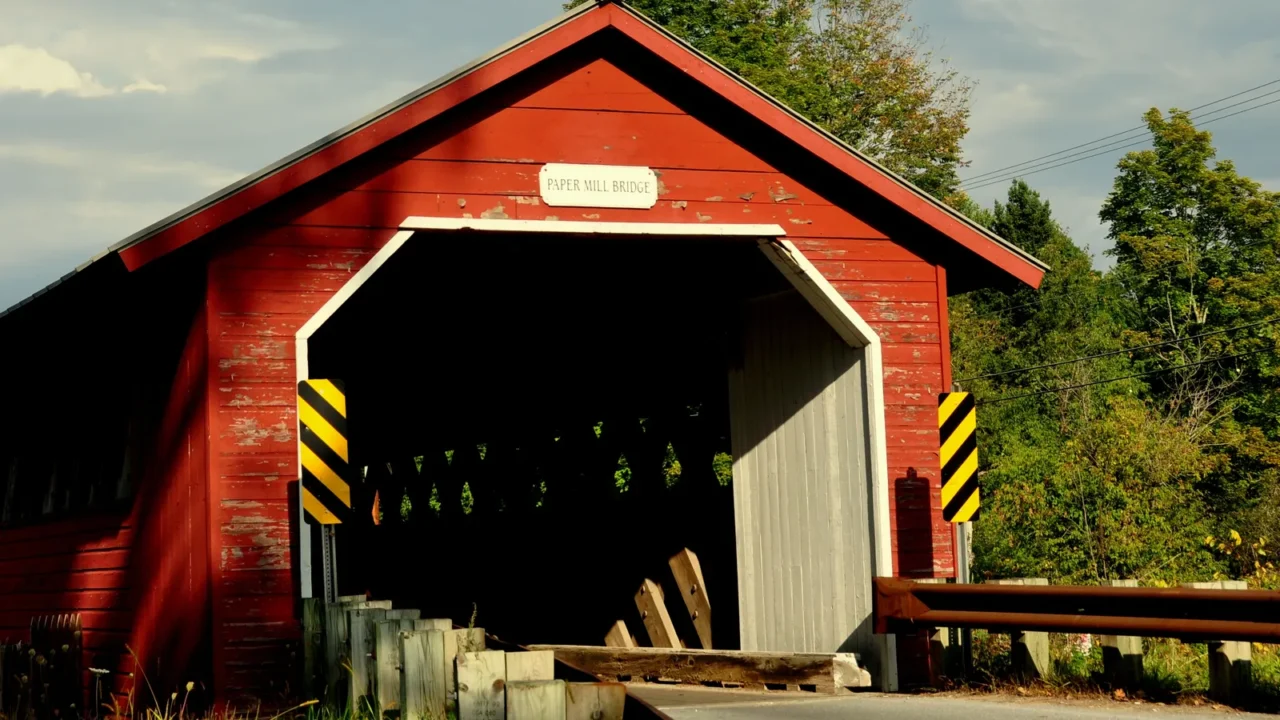 bennington vt 1889 paper mill covered bridge