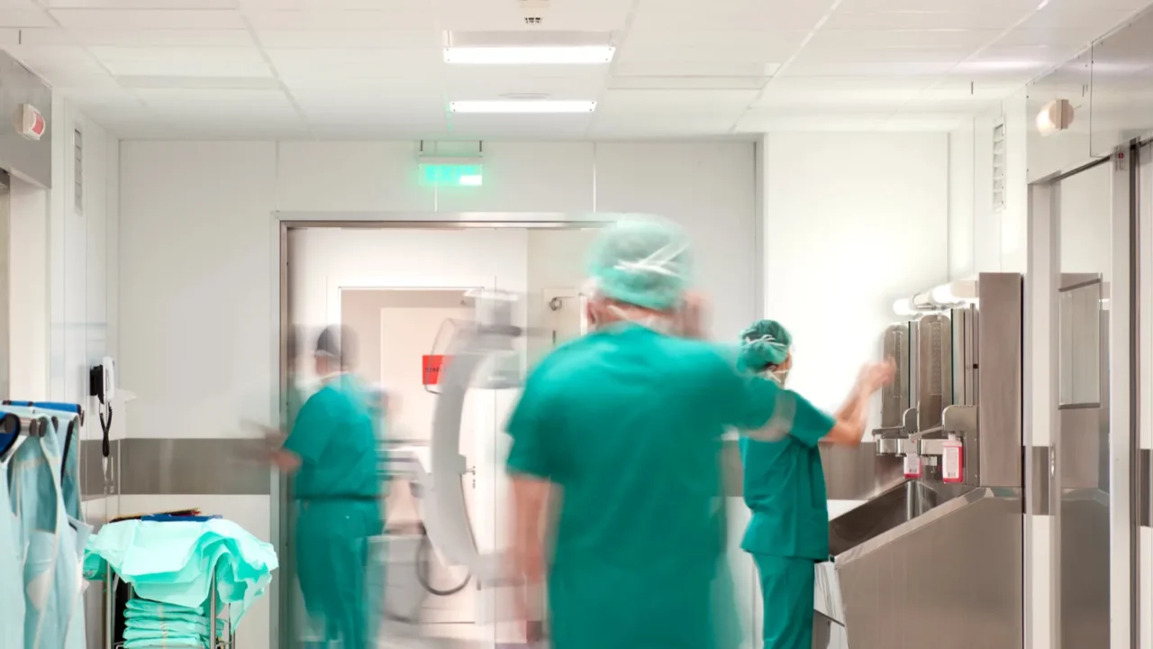 busy doctors prepering surgery