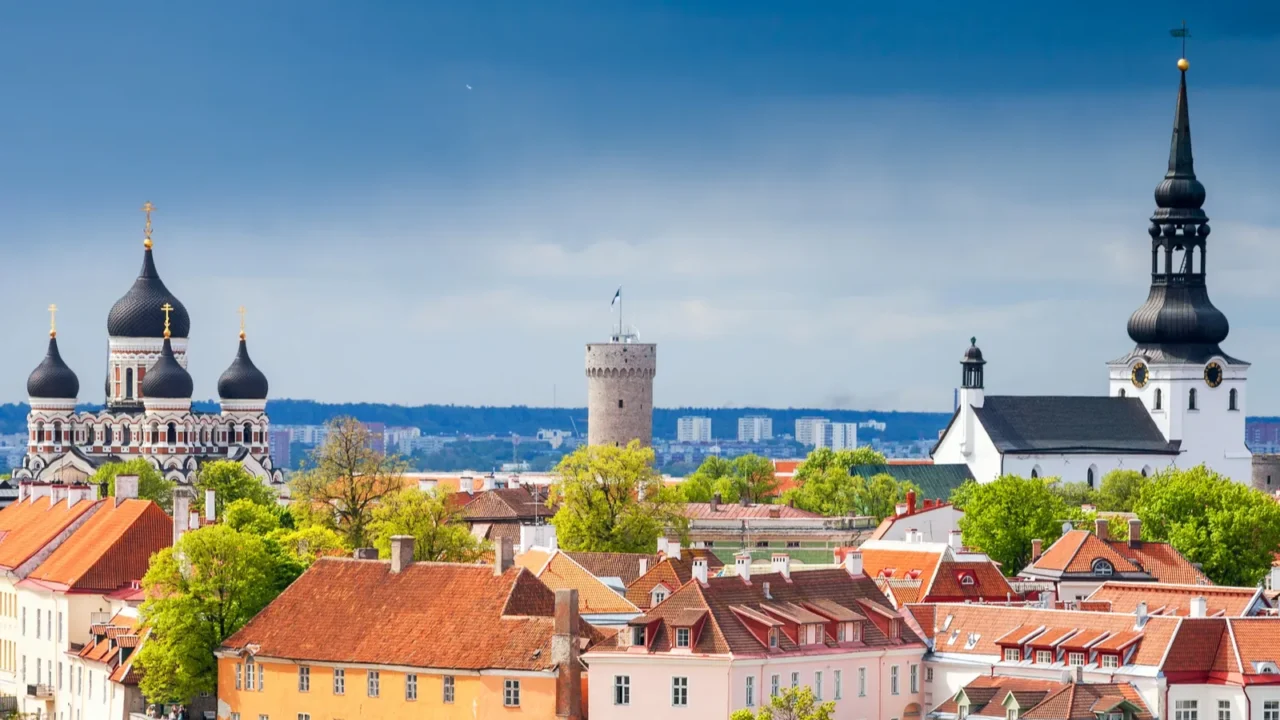 cityscape of tallinn estonia