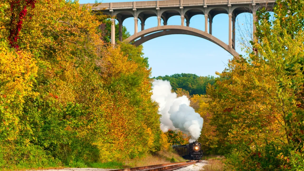 distant steam train