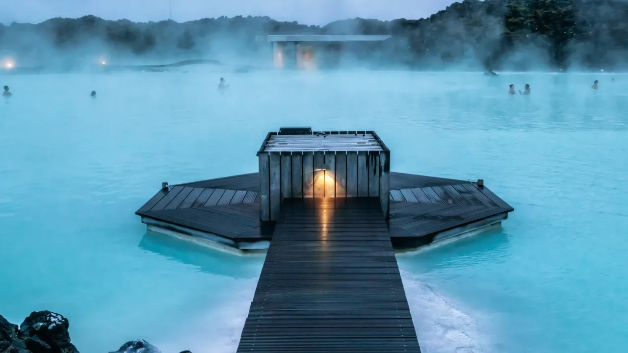 geothermal spa blue lagoon in reykjavik iceland