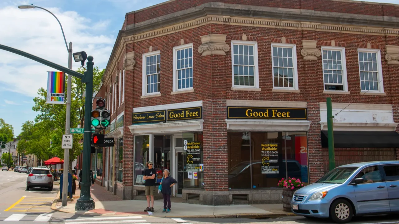 historic commercial building at 1740 massachusetts avenue at waltham street