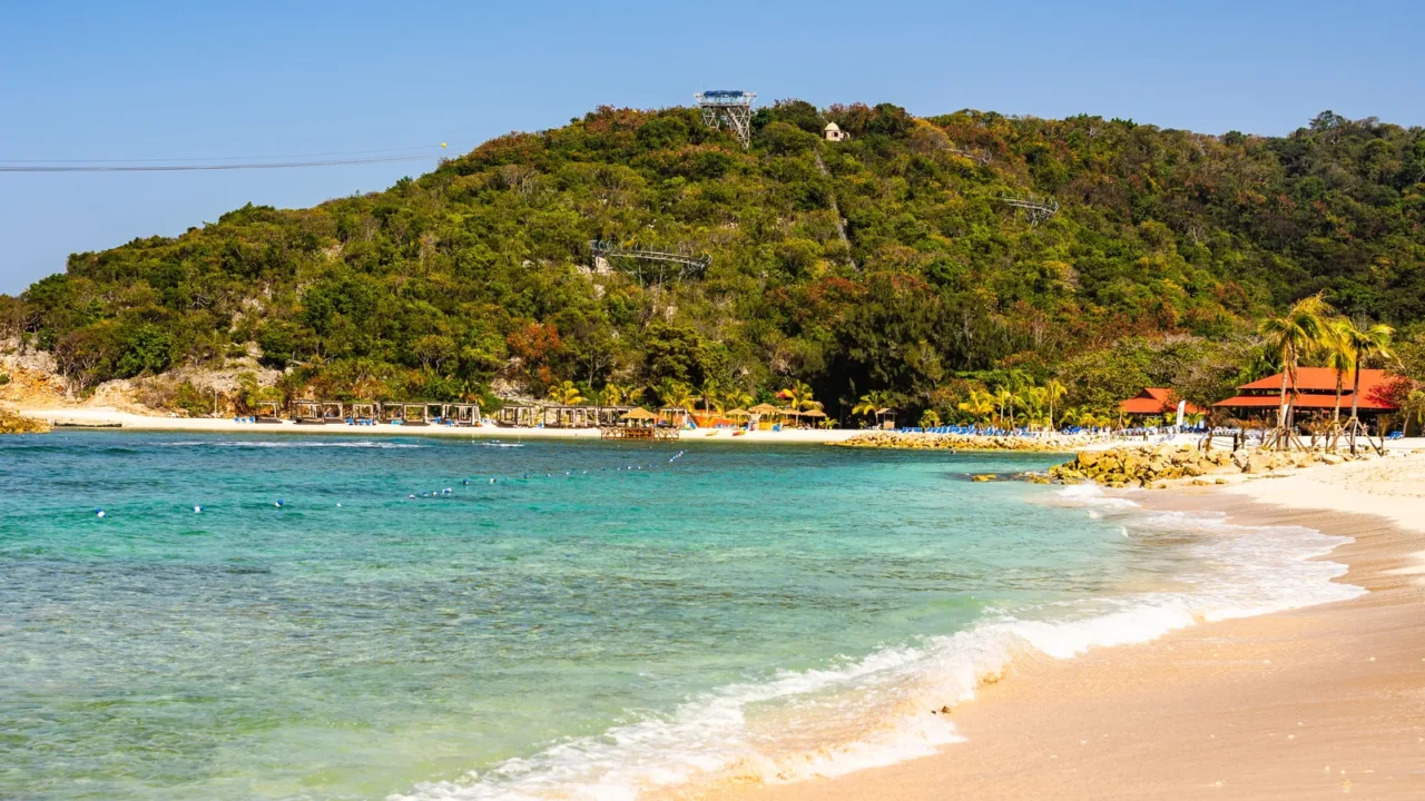 idyllic beach in labadee island haiti exotic wild tropical bea