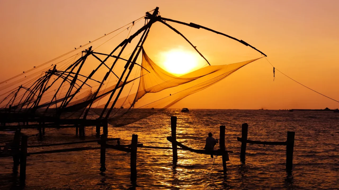 indian man fishing