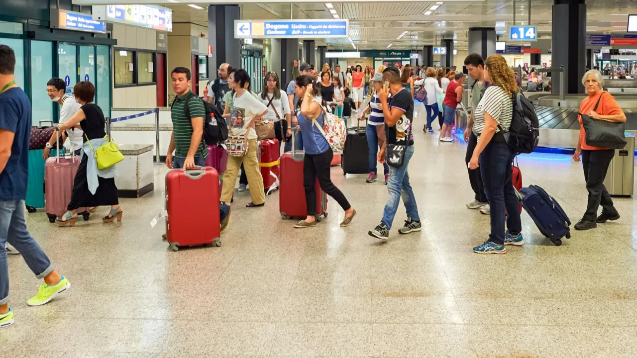inside of fiumicino airport