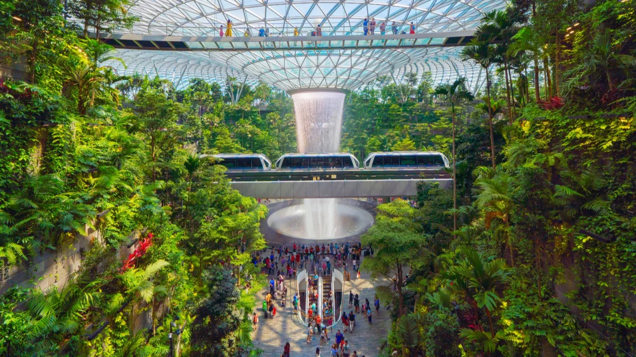jewel changi airport in singapore city interior design decorati