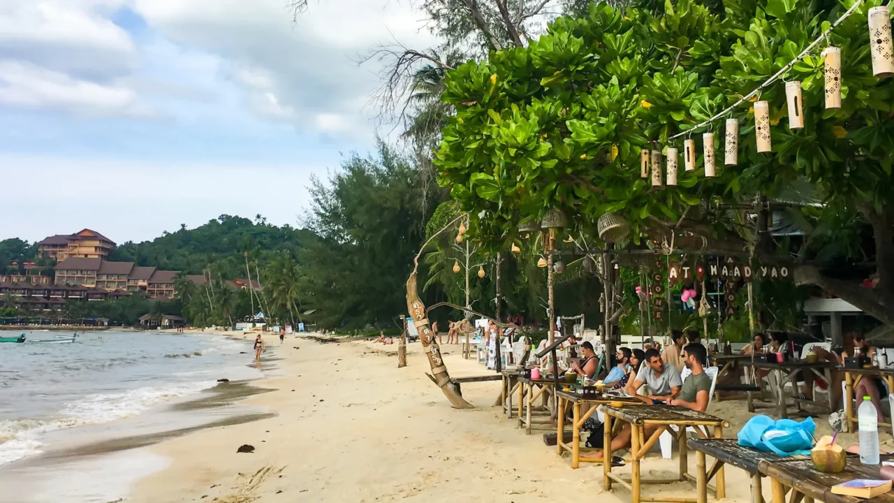 koh phangan thailand january 1 2019 haad yao beach