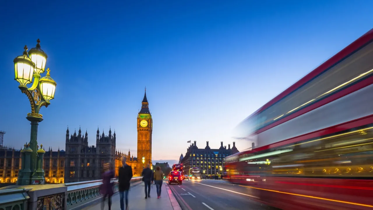 london scenery at westminster bridge