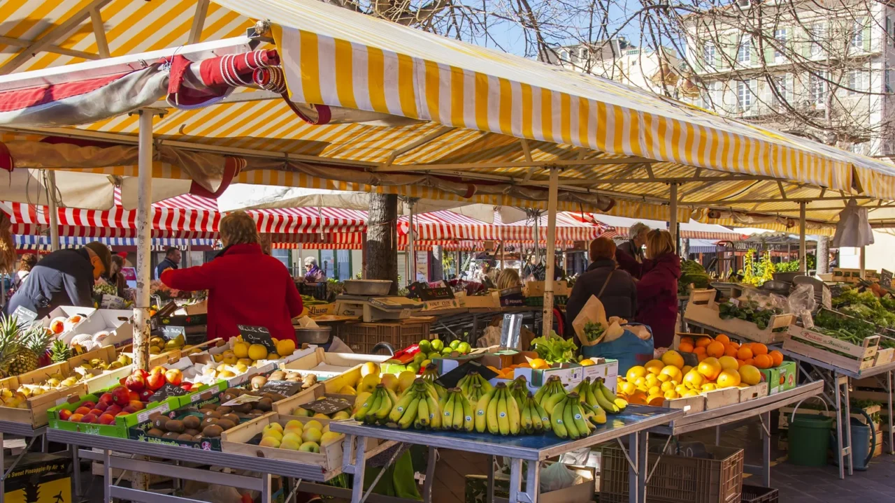 nice france on march 7 2018 various vegetables and fruit