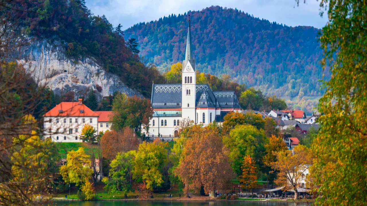 picturesque landscape in bled slovenia
