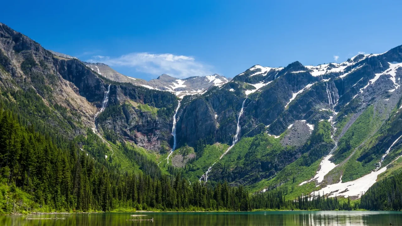 scenic mountain views avalanche lake glacier national park mon
