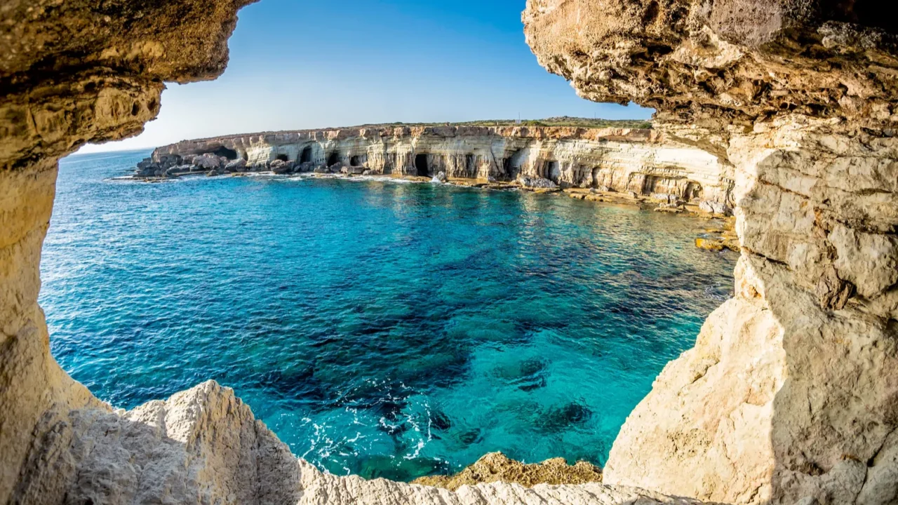 sea caves near ayia napa cyprus