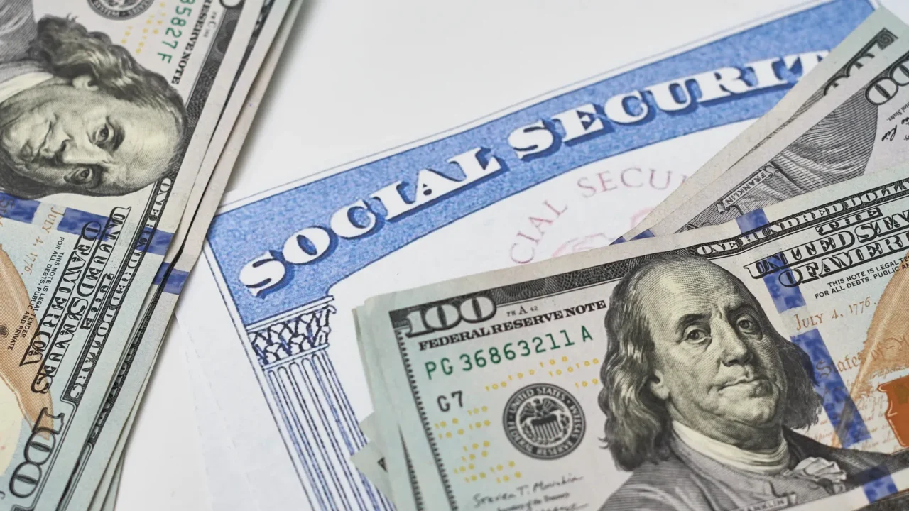 social security card and us dollars cash money