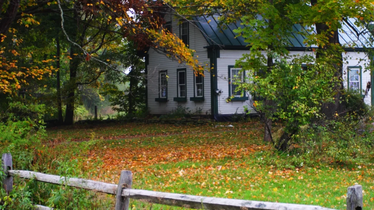 stock image of vermont countryside  usa