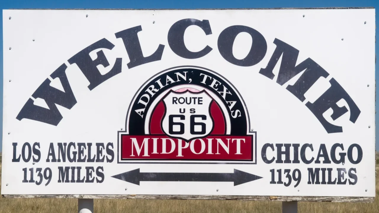 the midway point along route 66