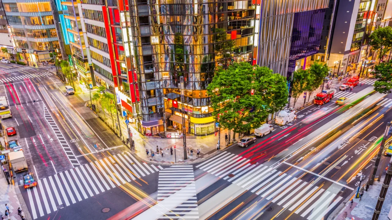 tokyo japan in the ginza district