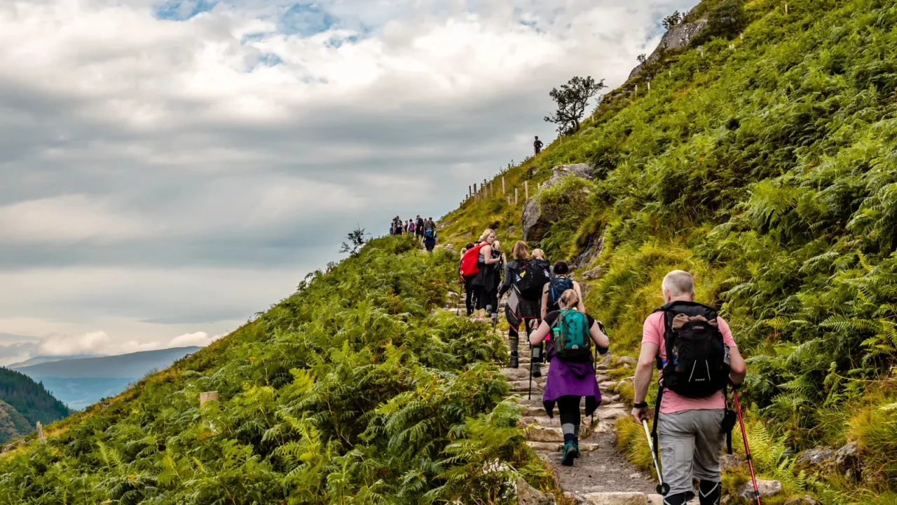 ben nevis uk august 24 2019 people hike