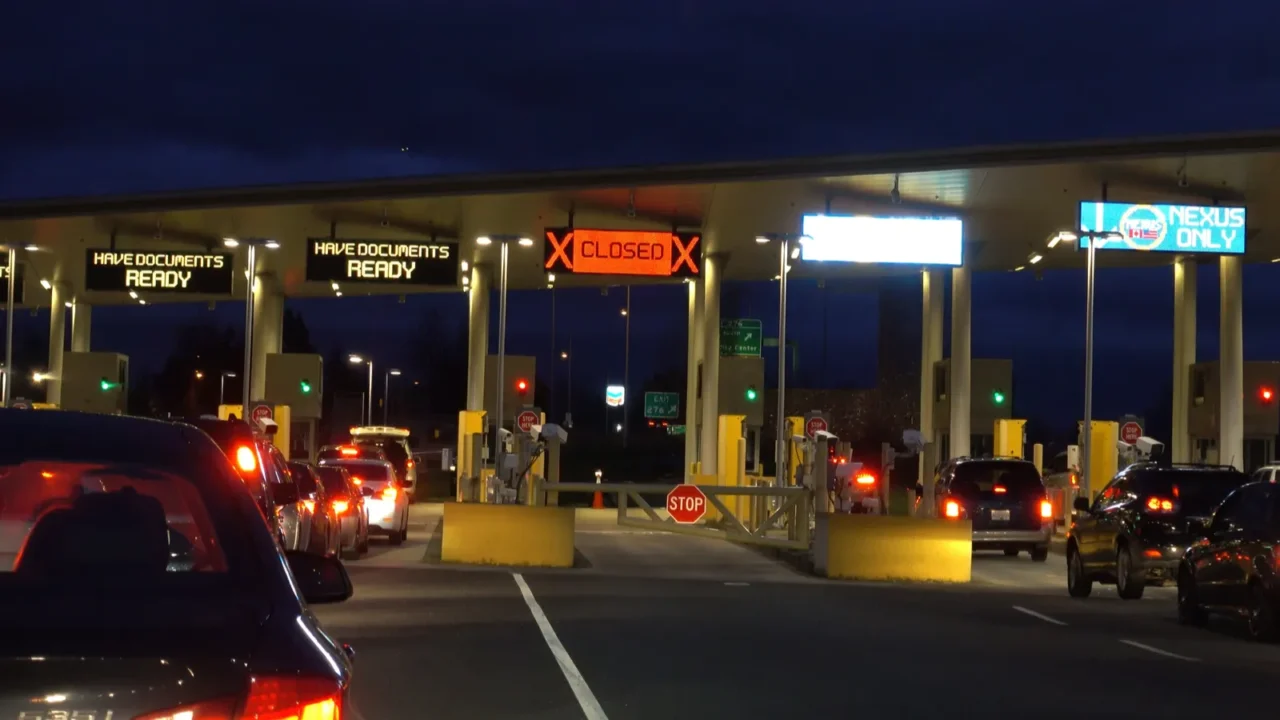 vancouver canada  april 11 2017  cars passing through
