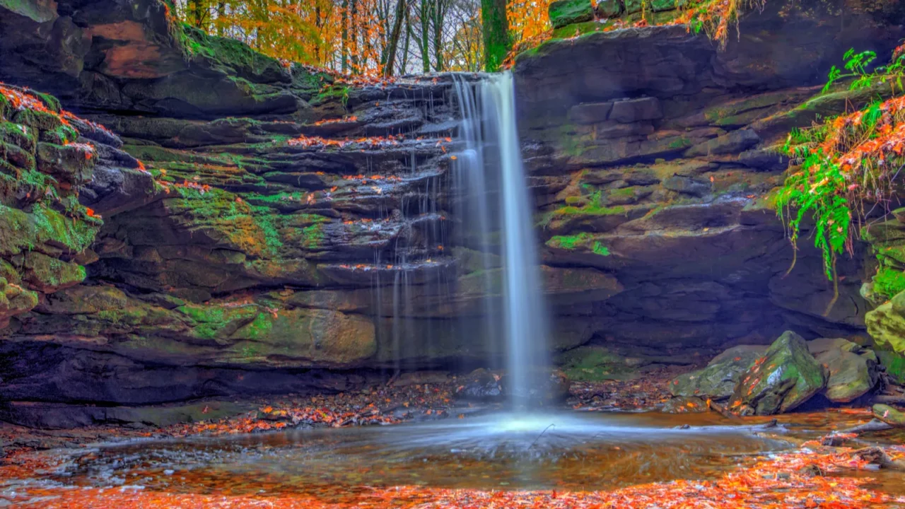view of dundee falls in autumn beach city wilderness area