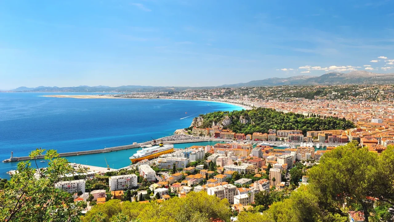 view of mediterranean resort nice france