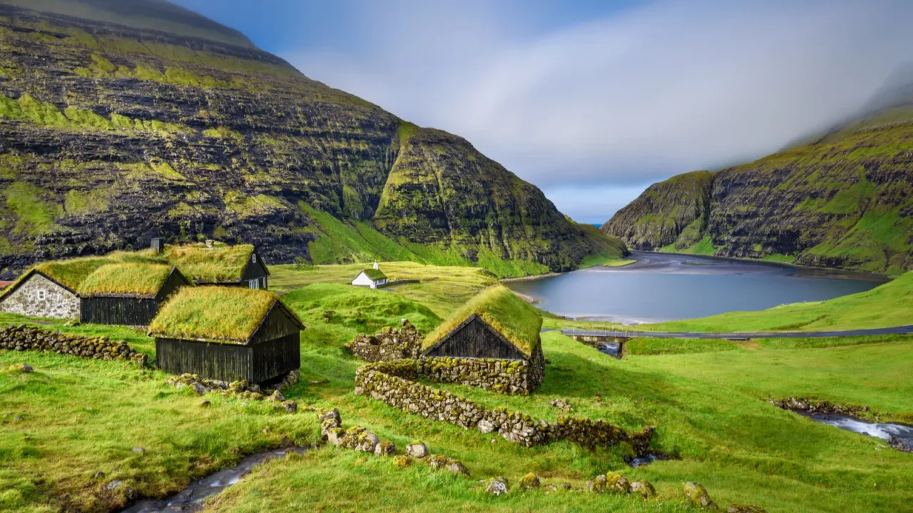 village of saksun faroe islands denmark