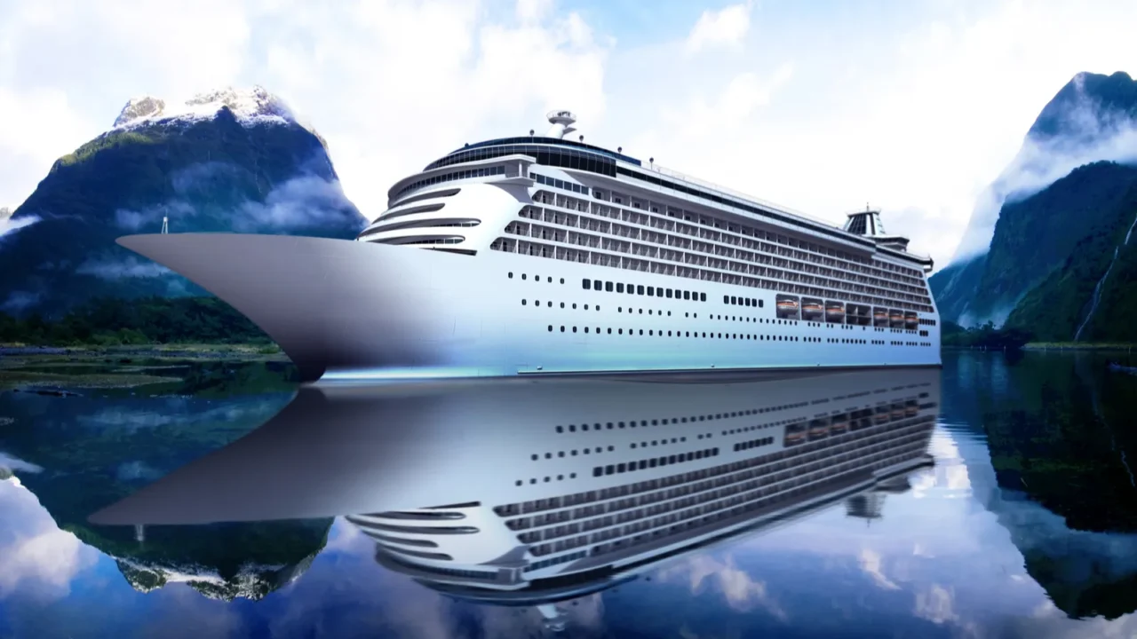 yacht cruise ship at sea
