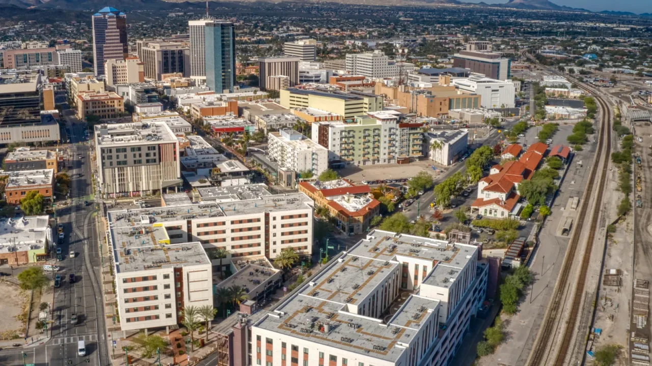 aerial view of tucson arizona