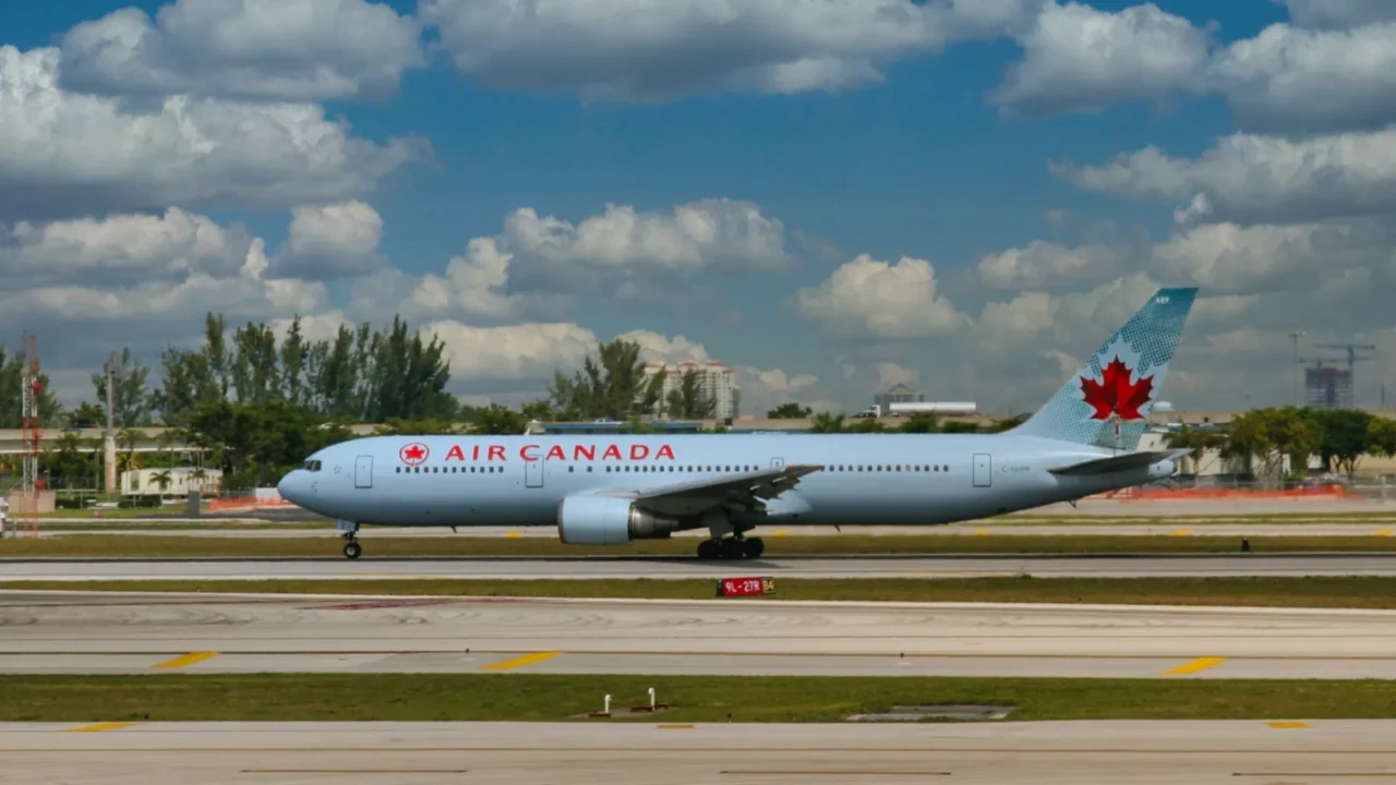air canada on runway