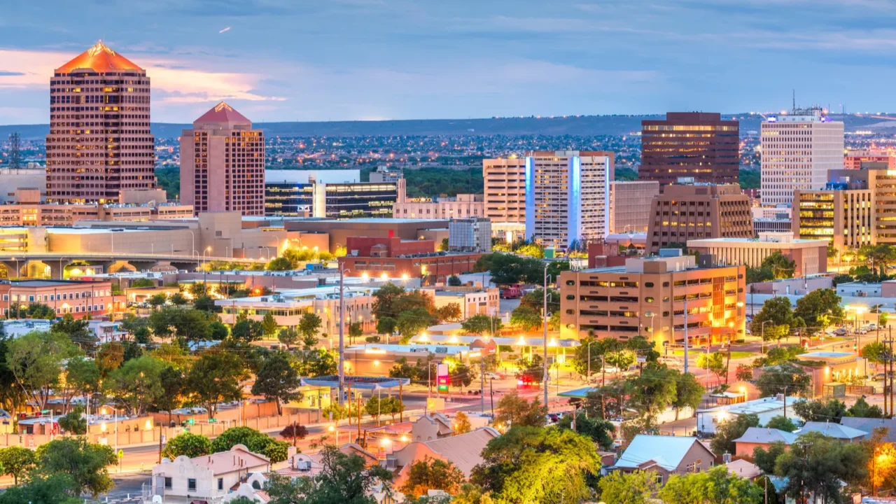 albuquerque new mexico usa downtown cityscape