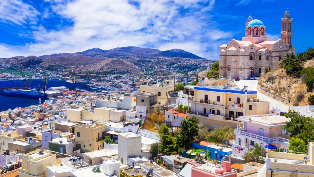 beautiful islands of greece  syros cyclades