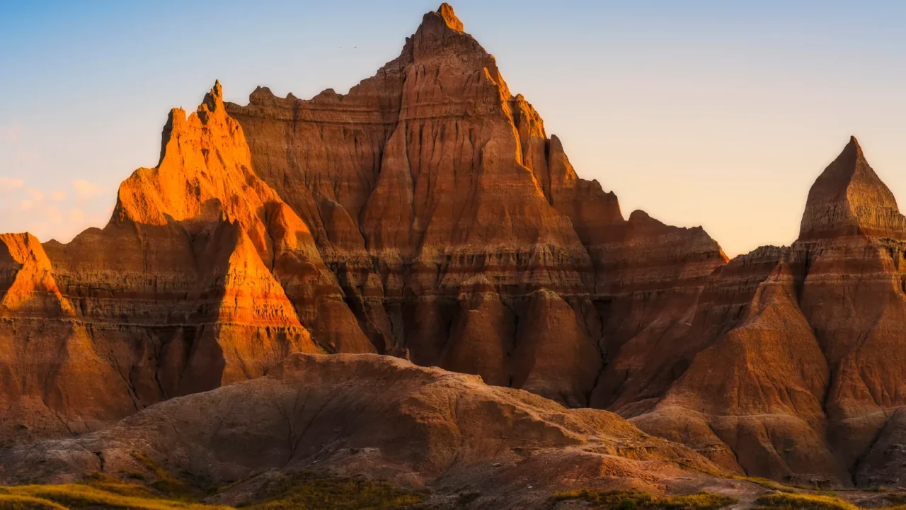 beautiful landscapes in badlands national parksouth dakotausa