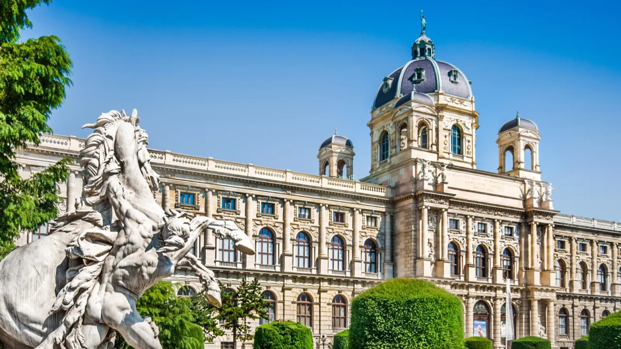 beautiful view of famous naturhistorisches museum natural history museum with