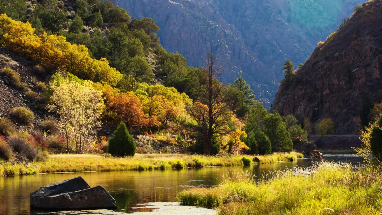 black canyon of the gunnison park in colorado usa