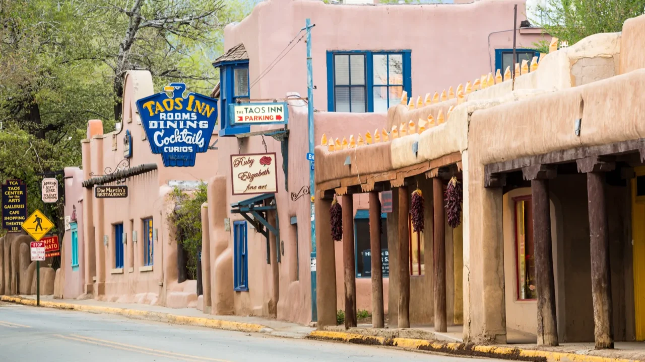 buildings in taos which is the last stop before entering