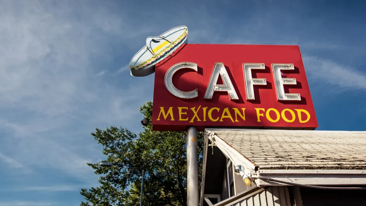cafe sign along historic route 66