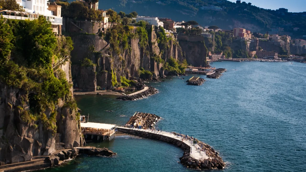 coast of piano di sorrento campania italy