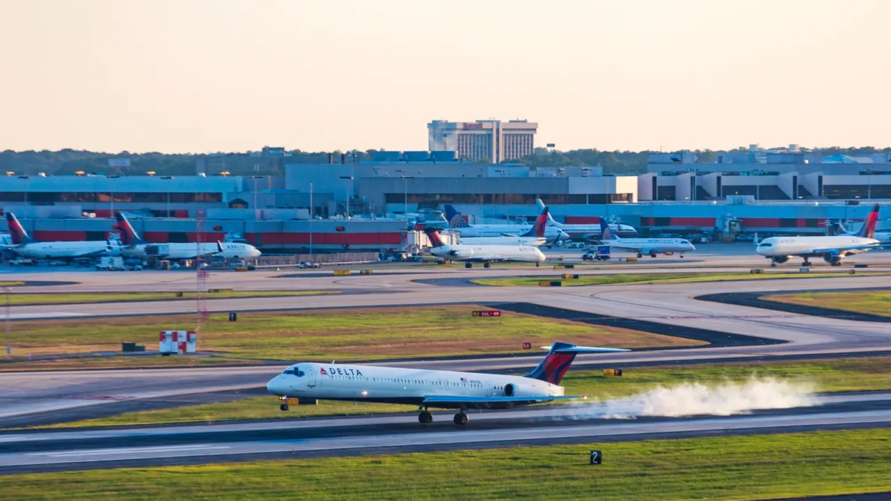 Delta Air Lines, headquartered in Atlanta.
