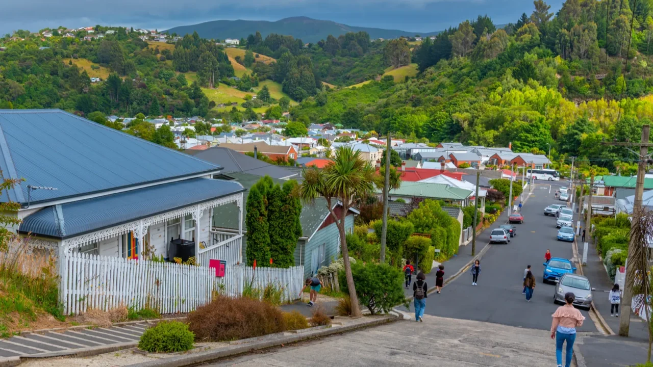 dunedin new zealand january 25 2020 baldwin street the