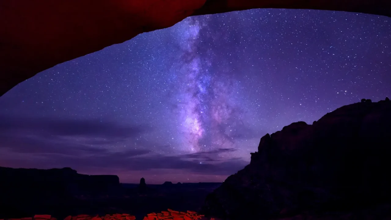 false kiva and a milky way island in the sky