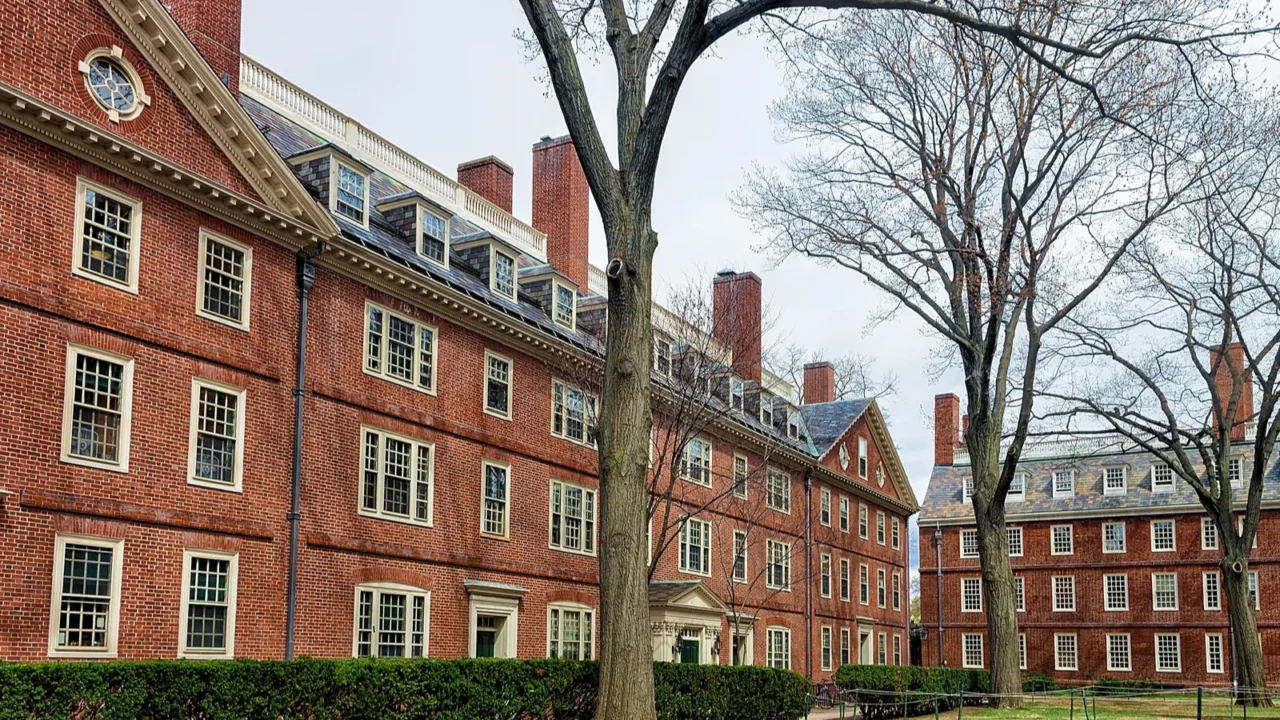 hollis hall and stoughton hall at harvard yard cambridge ma