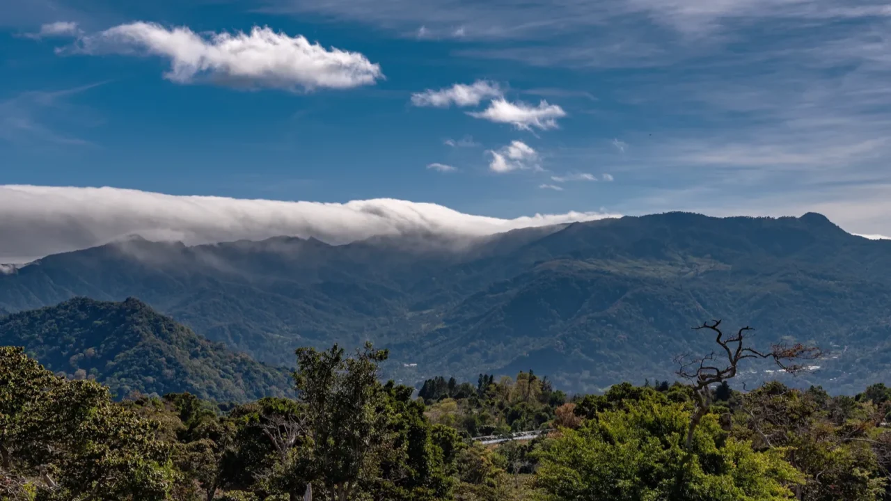 landscape of the talamanca mountains near the town of boquete