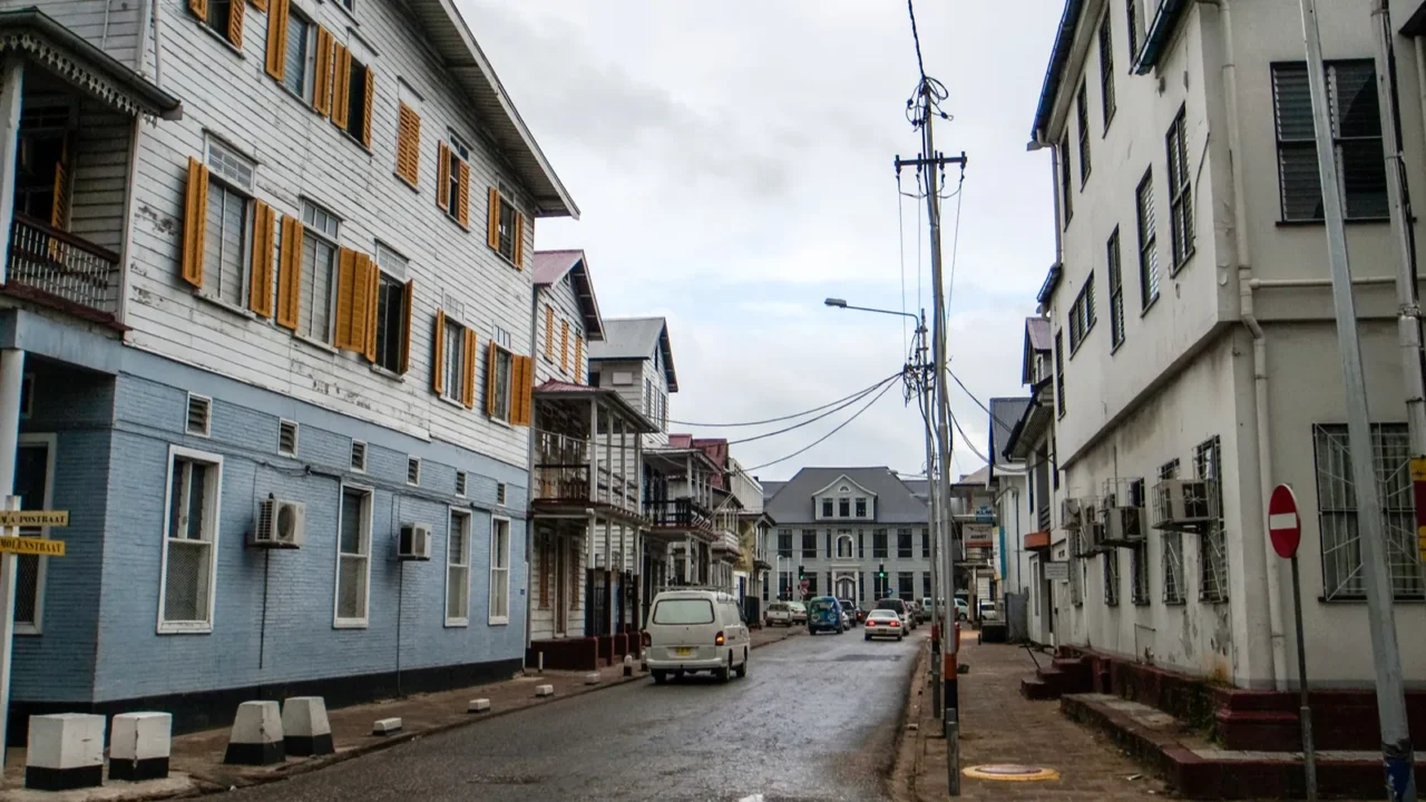 old house in the center of paramaribo  suriname