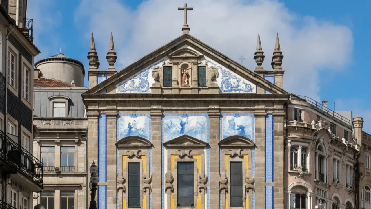 oporto portugal april 12  2022 church of the azulejos