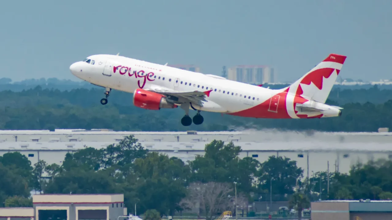 orlando florida july 09 2019 air canada aircraft taking