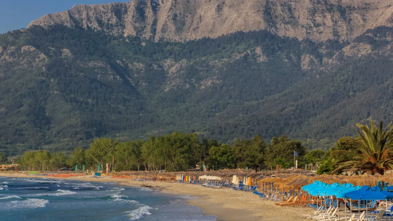 psili ammos beach thassos island greece