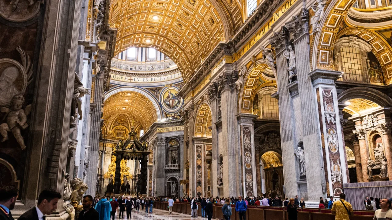 rome italy  june 28 2019 crowd of tourists walking
