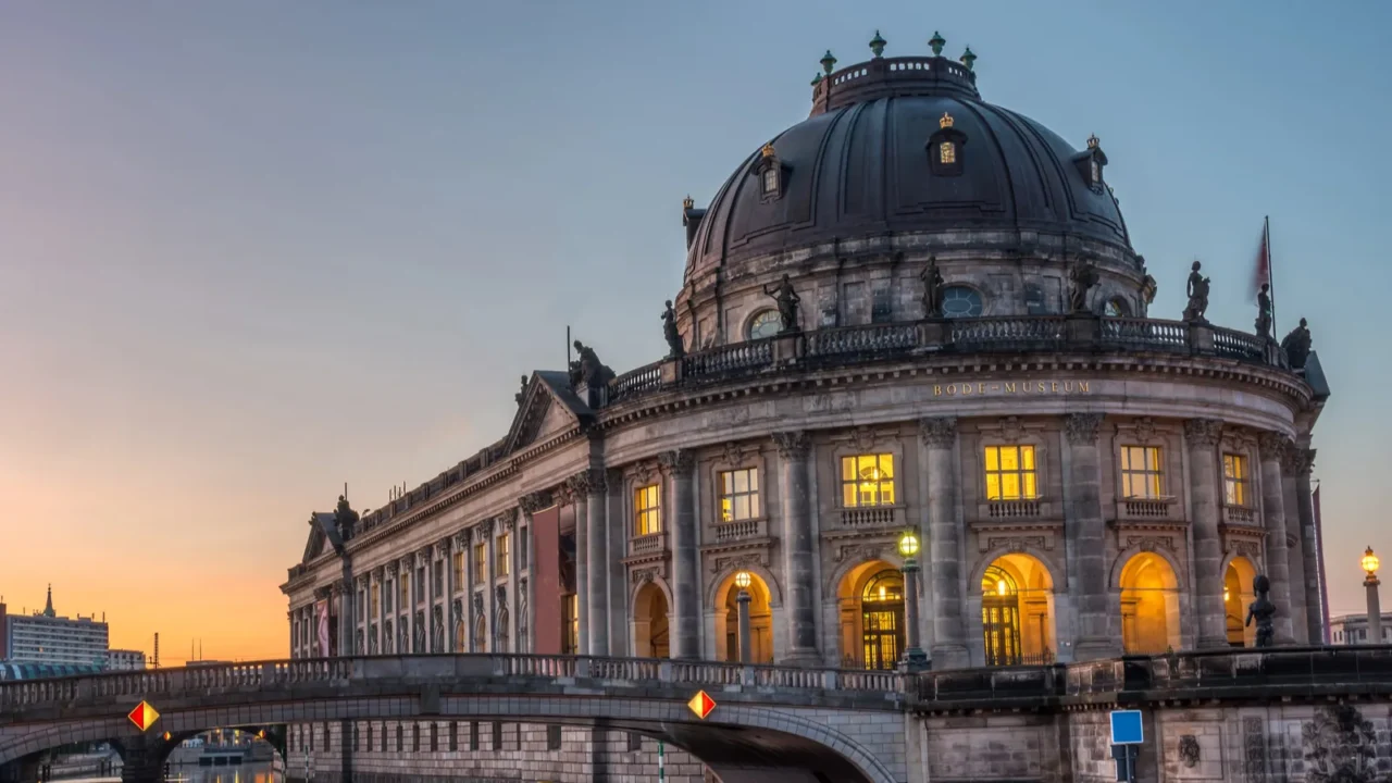 the bode museum and the television tower in berlin at