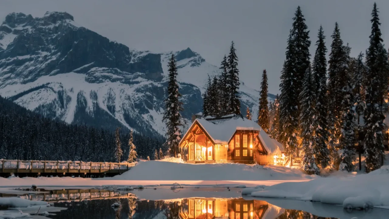 the lodge is twenty minutes west of lake louise originally
