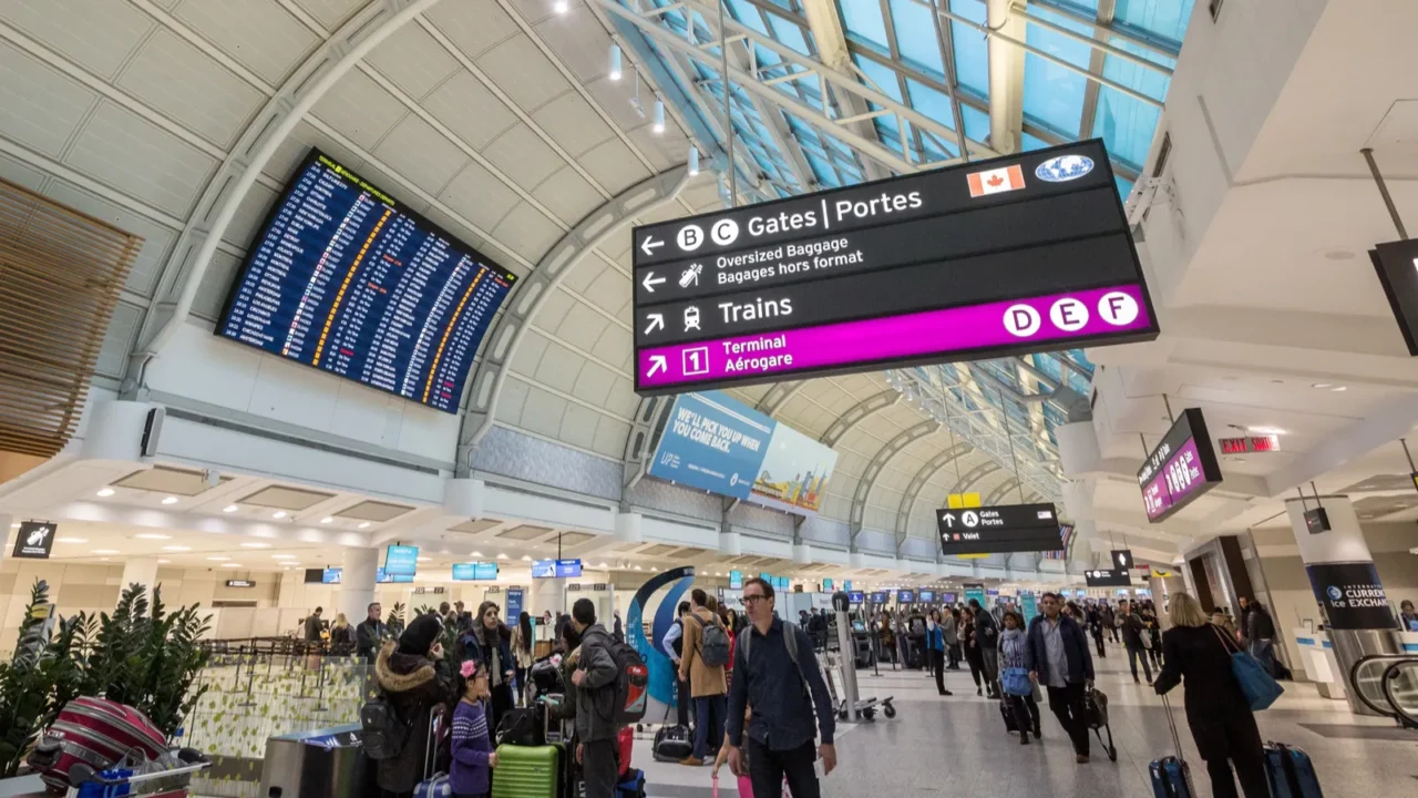 toronto canada november 14 2018 departures board and check